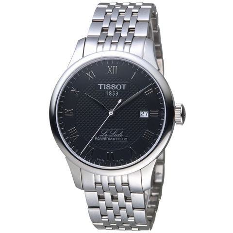 TISSOT 天梭 官方授權 Le Locle 力洛克自動 80小時動力儲存機械腕錶 T0064071105300