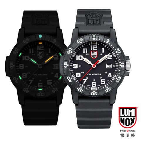 總代理兩年保固LUMINOX 雷明時SEA TURTLE 0320海龜系列腕錶-黑x白時標/44mm