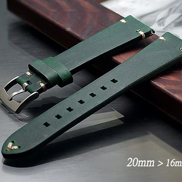 Rolex 勞力士 軍錶.運動錶- 手工限量仿舊瘋馬皮款快拆式錶帶 ( 20mm 收16mm ).代用