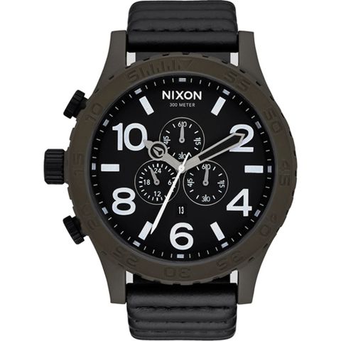 NIXON 51-30 CHRONO LEATHER 潛龍諜影運動腕錶-A1242138