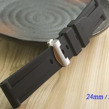Panerai 沛納海 代用 高級矽膠摺疊扣錶帶 ( 24mm.22mm)