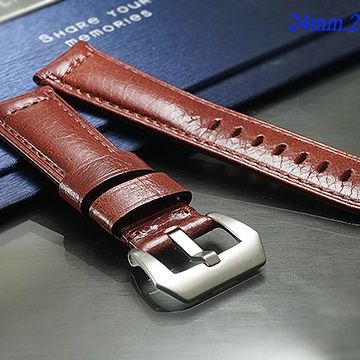 PANERAI 沛納海   代用 油蠟皮高級錶帶 ( 24mm.22mm)