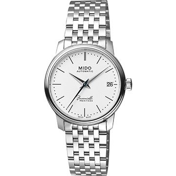 MIDO 美度 Baroncelli III 永恆系列機械女錶-銀/33mm M0272071101000