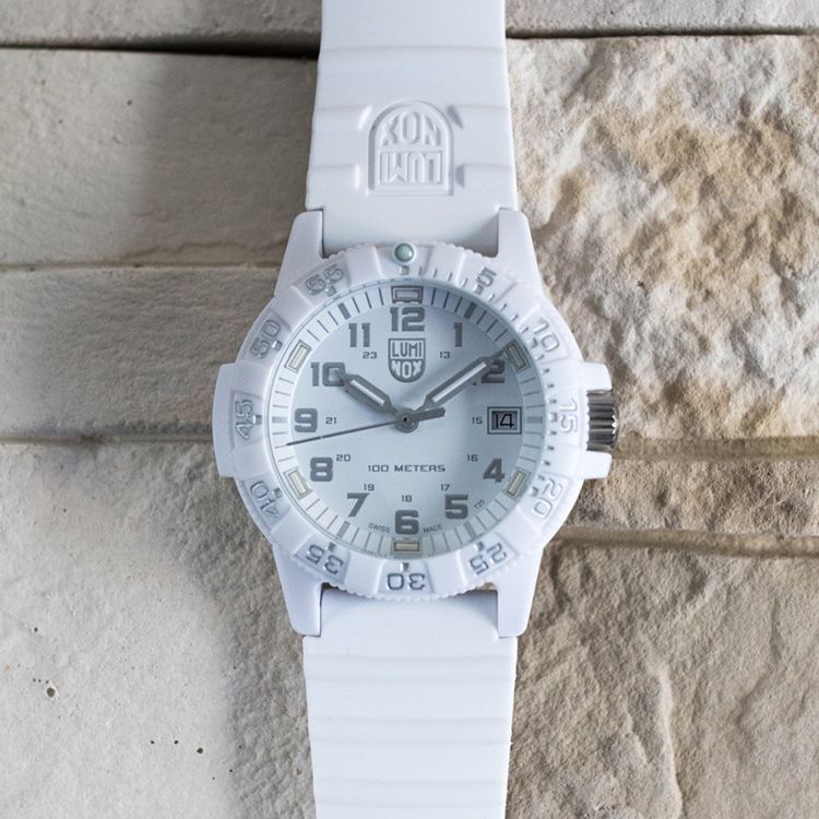 LUMINOX 雷明時 SEA TURTLE 0300海龜系列腕錶-白x灰時標/39mm (0307WO)