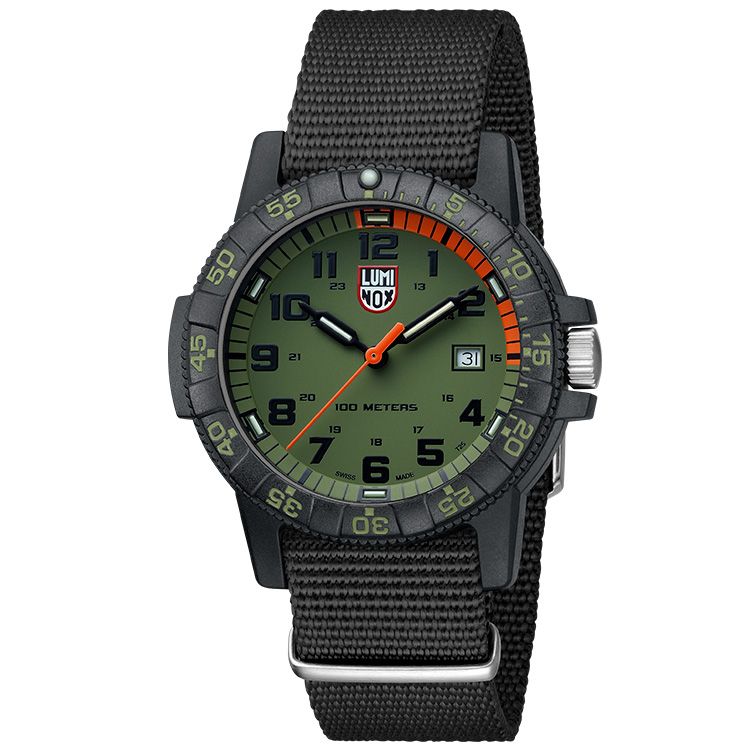 LUMINOX 雷明時  SEA TURTLE 0320海龜系列腕錶-軍綠/44mm (0337)