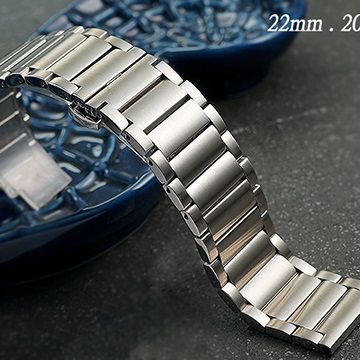 全新 不鏽鋼實心摺疊扣-快拆式金屬錶帶 ( 22mm.20mm.18mm )