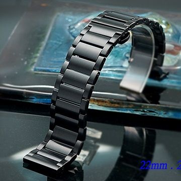 全新 不鏽鋼實心摺疊扣-快拆式金屬錶帶 ( 24mm.22mm.20mm.18mm )
