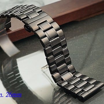  全新 不鏽鋼實心摺疊扣-三板金屬錶帶特殊寬版 ( 28mm.26mm )SEVEN FRIDAY