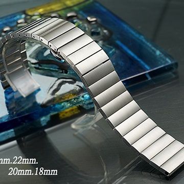  全新 不鏽鋼實心摺疊扣-快拆式金屬錶帶 ( 22mm.20mm )