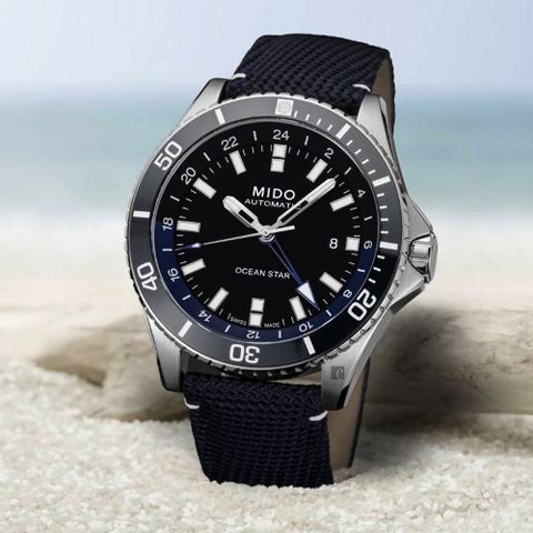 MIDO 美度 Ocean Star 海洋之星 GMT 200米潛水機械錶-44mm M0266291705100