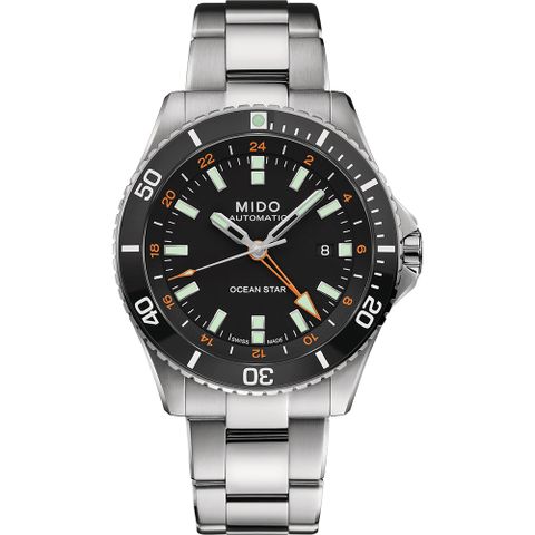 618購物節★送好禮MIDO美度 Ocean Star 海洋之星 GMT 200米潛水機械錶-44mm M0266291105101