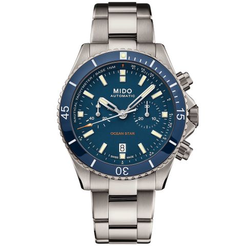 母親感恩月▼再送好禮MIDO 美度 Ocean Star 海洋之星陶瓷計時機械錶-44mm M026.627.44.041.00