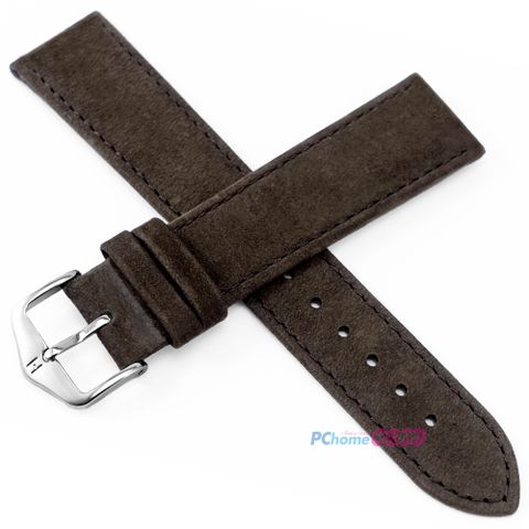 【海奕施 HIRSCH】小牛皮錶帶 Osiris L 棕色 附工具 03433010 磨砂效果絲質觸感
