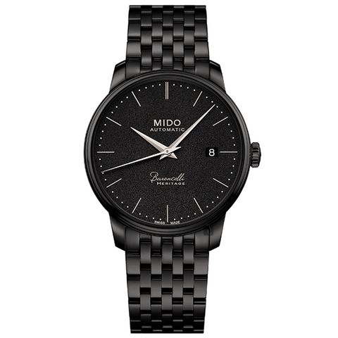 MIDO 美度 Baroncelli Heritage 復刻經典機械錶-黑/39mm M0274073305000