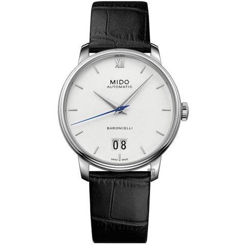 MIDO 美度 BARONCELLI 永恆系列 III 大日期機械錶-銀x黑/40mm M0274261601800