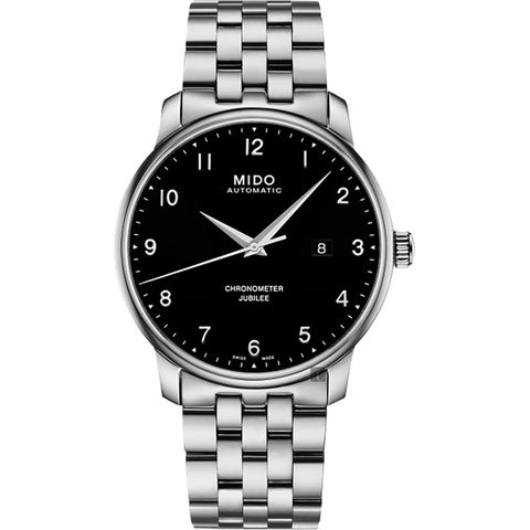 MIDO 美度 Baroncelli 永恆系列天文台認證機械錶-黑x銀/42mm M0376081105200