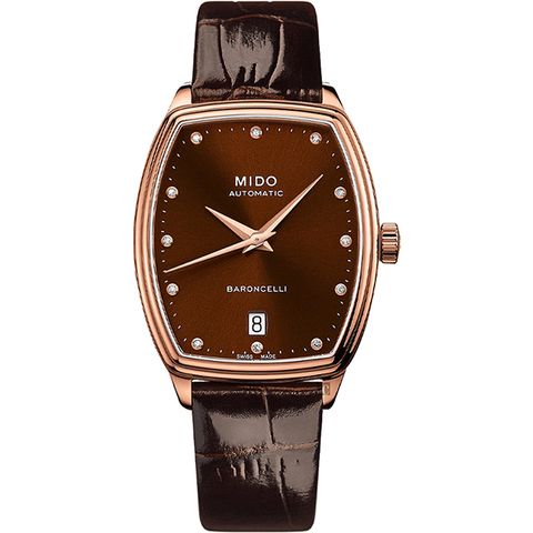 MIDO 美度 Baroncelli 永恆系列真鑽酒桶型女錶  M0413073629600