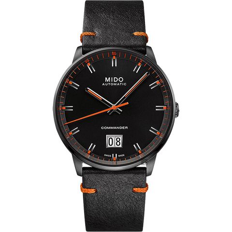 MIDO 美度 Commander 香榭大日期機械錶-黑/42mm M0216263605101