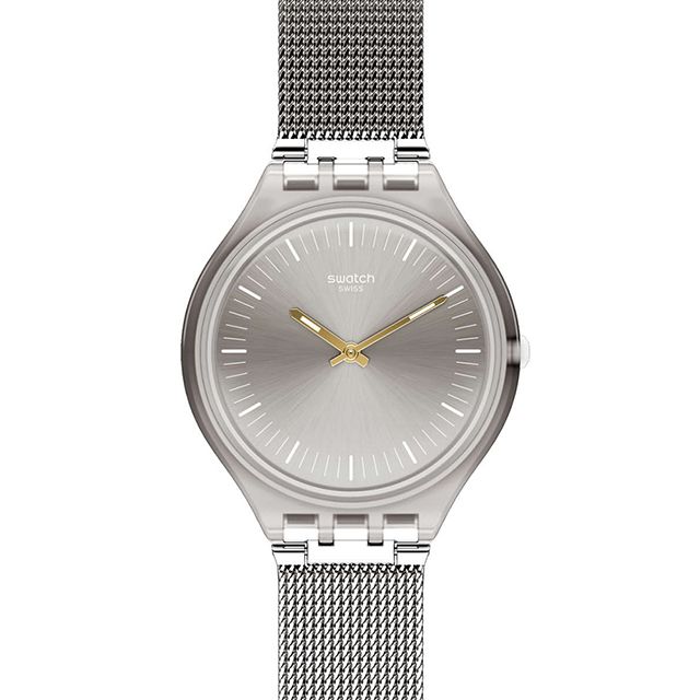 SWATCH   經典魅力潮流夜光石英米蘭帶腕錶 SVOM100M
