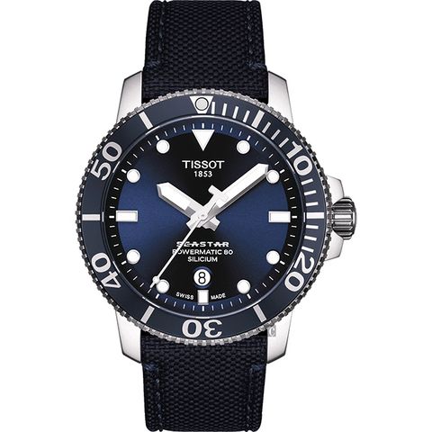 618購物節★送好禮 TISSOT 天梭 Seastar 1000 海洋之星300米潛水機械錶-藍/43mm T1204071704101