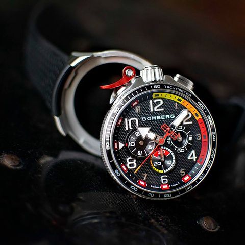 BOMBERG 炸彈錶 Bolt-68 Racing 賽車計時碼表全鋼黑面/45mm BS45CHSP.059-2.10