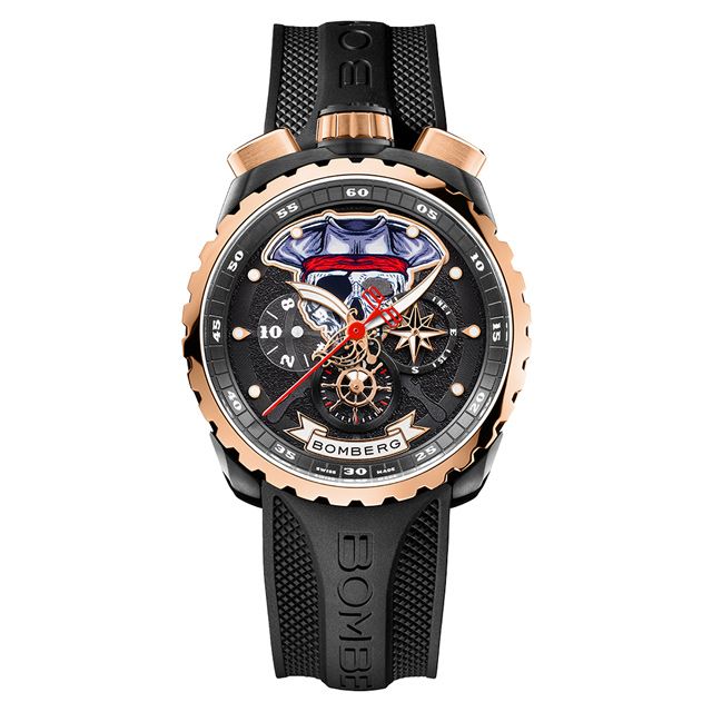 BOMBERG 炸彈錶 BOLT-68 系列 海盜骷髏船長計時碼錶_BS45CHPPKBA.PIR-1.3