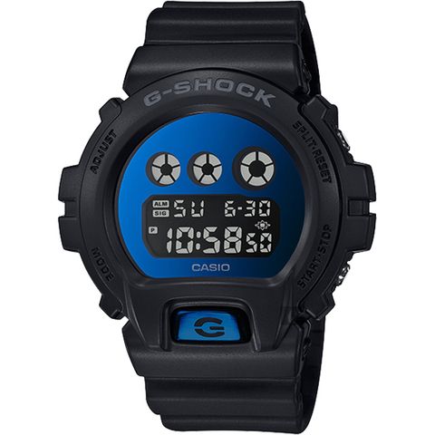 熱銷品牌▼日系手錶CASIO 卡西歐 G-SHOCK 經典坦克手錶-鏡面藍 DW-6900MMA-2