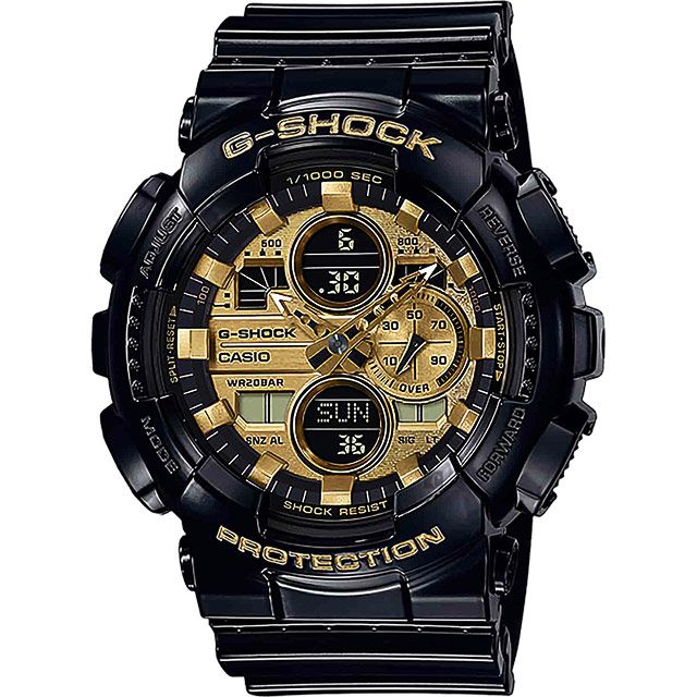 CASIO 卡西歐G-SHOCK 人氣黑金手錶GA-140GB-1A1 - PChome 24h購物