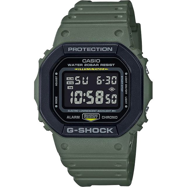 CASIO 卡西歐G-SHOCK 軍事風手錶-軍綠DW-5610SU-3 - PChome 24h購物