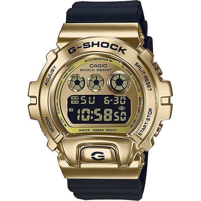 CASIO 卡西歐G-SHOCK DW-6900 25周年金屬手錶GM-6900G-9