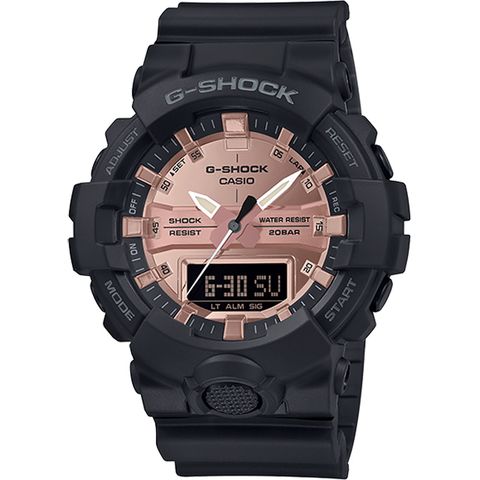 熱銷品牌▼日系手錶CASIO 卡西歐 G-SHOCK 金屬感雙顯手錶 GA-800MMC-1A