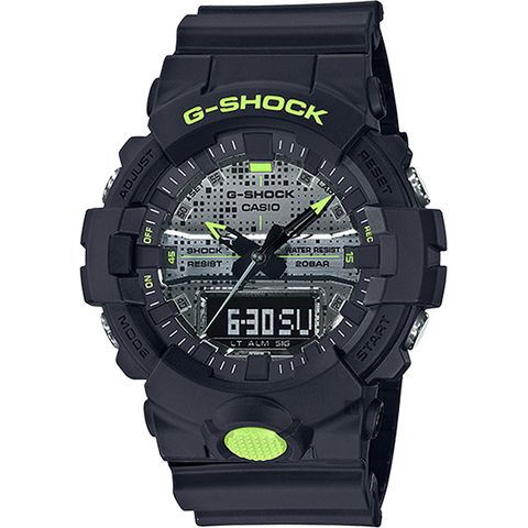 熱銷品牌▼日系手錶CASIO 卡西歐 G-SHOCK 點陣迷彩LED雙顯錶 GA-800DC-1A
