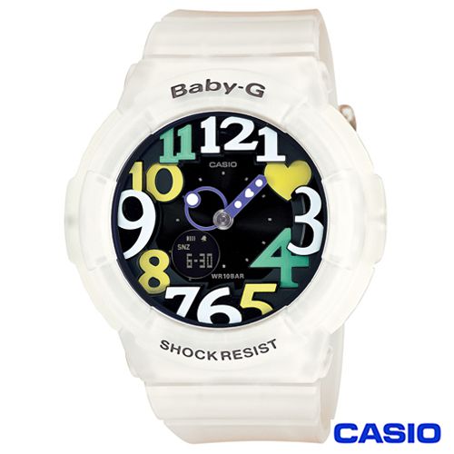 CASIO卡西歐Baby-G超人氣霓虹照明果凍新色3D時刻繽紛錶BGA-131-7B4 