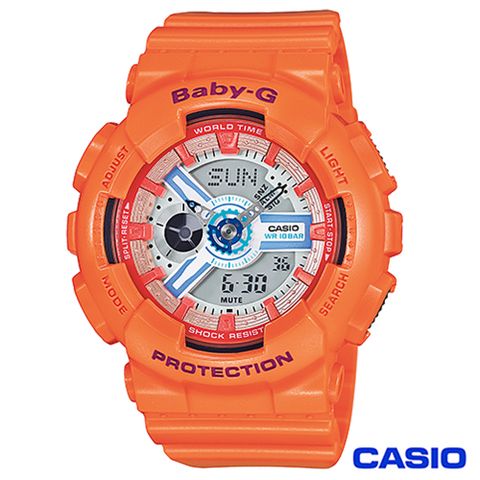 日本平輸一年保固CASIO卡西歐 Baby-G個性甜心立體多層次雙顯腕錶 BA-110SN-4A
