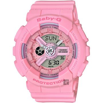 熱銷品牌▼日系手錶CASIO 卡西歐 Baby-G 花朵系列雙顯手錶-玫瑰粉 BA-110-4A1DR