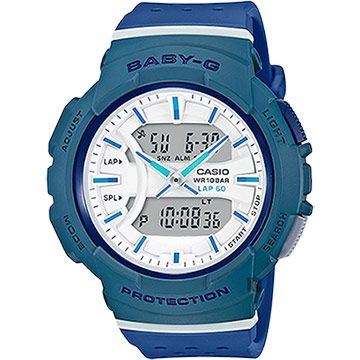 熱銷品牌▼日系手錶CASIO 卡西歐 Baby-G 慢跑粉彩手錶-土耳其藍 BGA-240-2A2DR