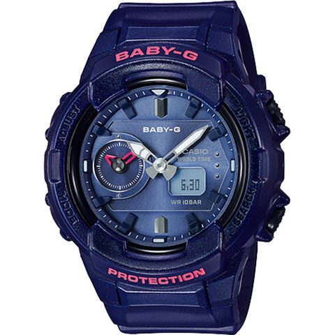 熱銷品牌▼日系手錶CASIO 卡西歐 Baby-G 旅行家世界時間手錶-海軍藍 BGA-230S-2A