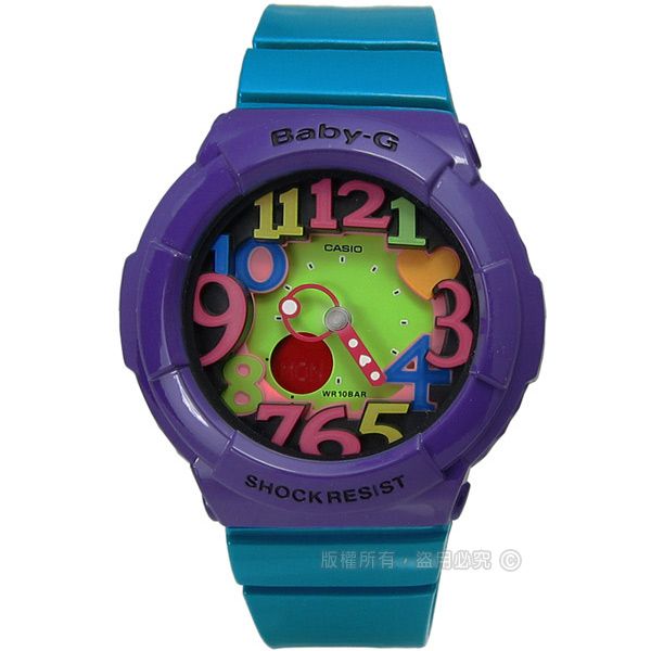 Baby-G CASIO / BGA-131-6B / 卡西歐雙顯繽粉糖果計時碼錶鬧鈴防水100