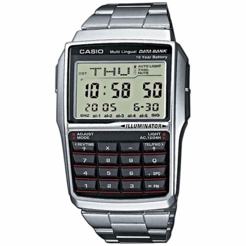 CASIO 卡西歐 行動祕書電子計算概念錶-銀 DBC-32D-1ADF