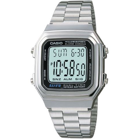 【CASIO 卡西歐】都會極簡時尚電子錶-A178WA-1ADF