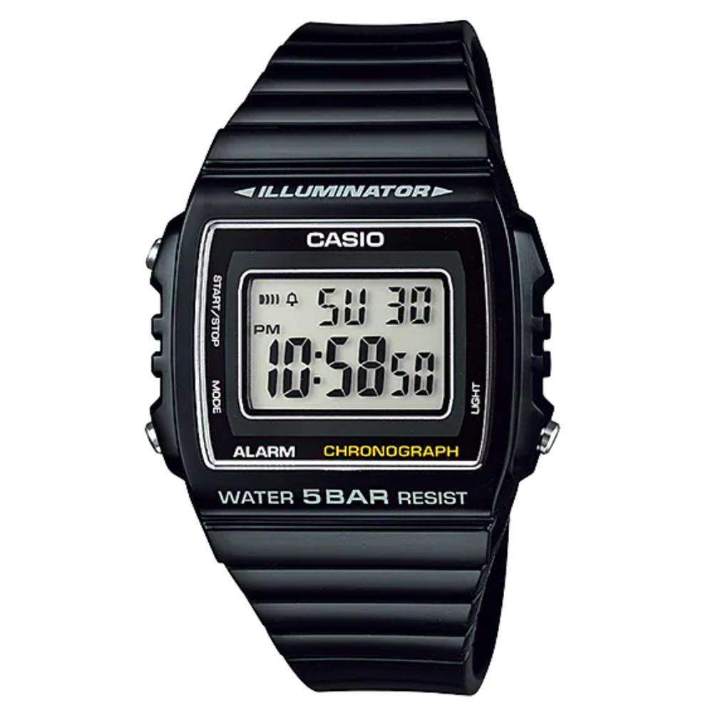 CASIO 卡西歐  多彩繽紛大方數位錶-黑/W-215H-1A