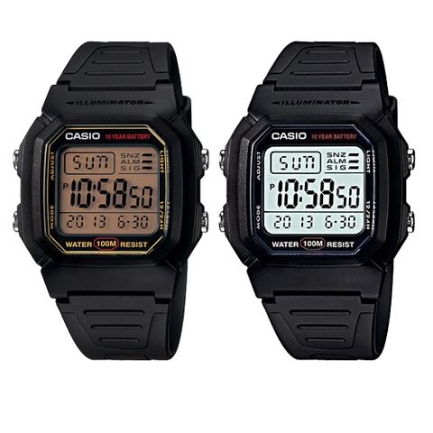 【WANgT】CASIO 卡西歐 W-800H/W-800HG 日系 耐久 黑武士 多功能 防水 電子錶 手錶