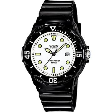 熱銷品牌▼日系手錶CASIO 卡西歐 迷你運動風指針手錶-白x黑 LRW-200H-7E1VDF