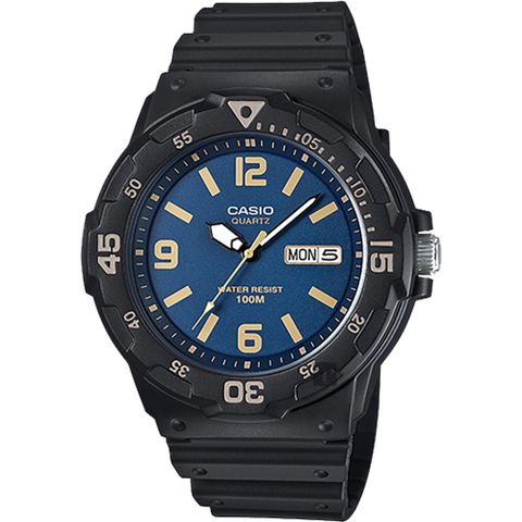 熱銷品牌▼日系手錶CASIO 卡西歐 DIVER LOOK 潛水運動風手錶-藍x黑 MRW-200H-2B3