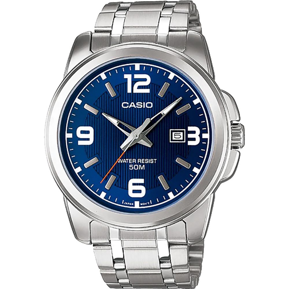 CASIO 卡西歐 紳士指針手錶-藍x銀 MTP-1314D-2A