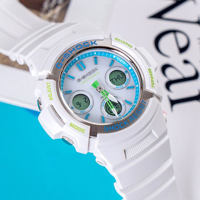 G-SHOCK 夏日百搭太陽能電波錶(AWG-M100SWG-7ADR ) - PChome 24h購物