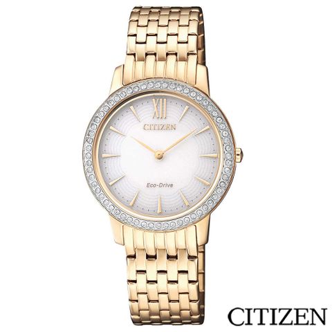 CITIZEN 星辰 城市名媛限量款光動能女仕手錶 EX1483-84A