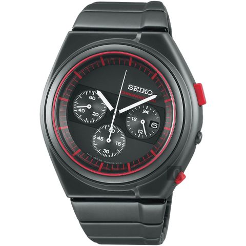 SEIKO 精工 GIUGIARO DESIGN 聯名設計限量計時手錶 7T12-0CD0R(SCED055J) 雙11優惠價