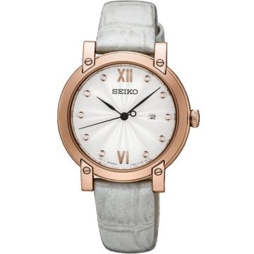 SEIKO 精工 享指定專櫃售後服務 經典優雅玫瑰金時尚腕錶/7N82-0JM0P