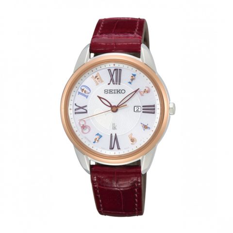 SEIKO LUKIA優雅時分廣告款太陽能鱷魚皮腕錶/SUT370J1/V137-0DC0J